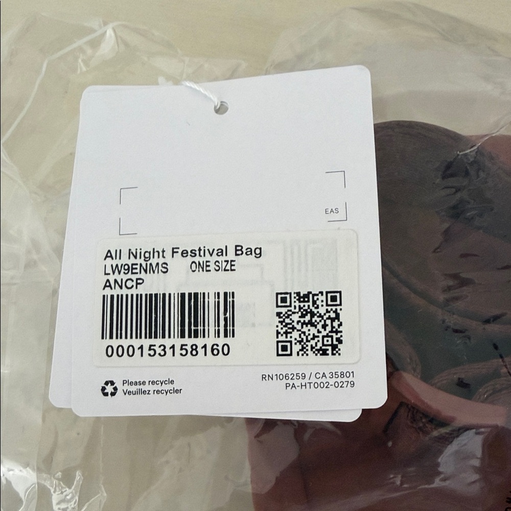 Lululemon Rust/ Burnt Orange Crossbody Bag - All Night Festival Bag - 5L - NWT - Picture 2 of 3